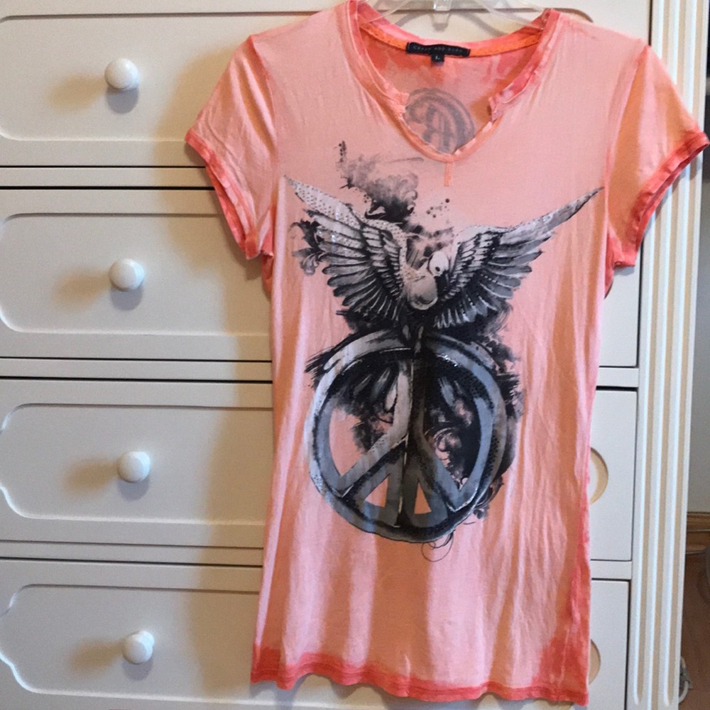 large crash and burn embellished t shirt